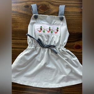 Smocked Duck Dress Sage Green Size 2T